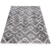 Dywany - Szary dywan shaggy z frędzlami C5-G75 - miniaturka - grafika 1