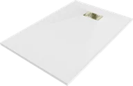 Brodziki prysznicowe - Mexen Hugo brodzik prostokątny SMC 130 x 90 cm, biały, maskownica złota - 42109013-G - miniaturka - grafika 1