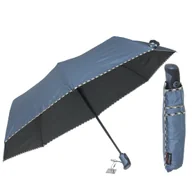 Parasole - Parasol damski pełny automat niebieski metalic - miniaturka - grafika 1