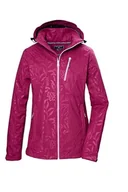 Kurtki damskie - killtec Damska kurtka softshellowa/kurtka outdoorowa z odpinanym kapturem KOS 122 WMN SFTSHLL JCKT FLORAL, beaujolais, 44, 42846-000 - miniaturka - grafika 1
