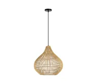 Lampy sufitowe - Immax 08257L - Żyrandol na lince PELO 1xE27/40W/230V śr. 40 cm rattan - miniaturka - grafika 1