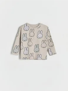 Reserved - Bawełniany longsleeve Miffy - kremowy - Bluzki dla niemowląt - miniaturka - grafika 1