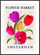Plakaty - Plakat Obraz - Flower Market Amsterdam  - 21x30 cm - miniaturka - grafika 1