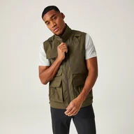 Kamizelki męskie - Regatta Męska Kamizelka Travel Light Pack Away Ciemne Khaki - miniaturka - grafika 1