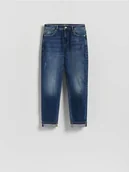 Spodnie damskie - Reserved - Jeansy Boyfriend - granatowy - miniaturka - grafika 1