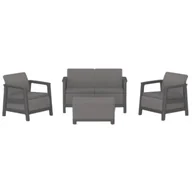 Meble ogrodowe - Zestaw mebli ogrodowych KETER Scandi Linea 270924 Grafitowo-szary - miniaturka - grafika 1