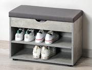 Szafki na buty - Szafka na buty z siedziskiem i schowkiem imitacja betonu KESPER 15934 - miniaturka - grafika 1