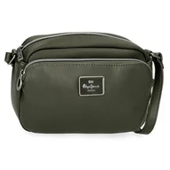 Torebki damskie - Pepe Jeans Christine Torba na ramię Zielona 21,5X15X5 cm Poliester z Detalami ze Sztucznej Skóry by Joumma Bags, Zielony, Talla única, torebka na ramię - miniaturka - grafika 1