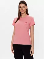 Koszulki i topy damskie - Trussardi T-Shirt Small Greyhound 56T00538 Różowy Regular Fit - miniaturka - grafika 1