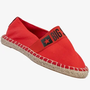 Espadryle Damskie BIG STAR Buty Wsuwane Czerwone HH274476 Czerwony 40 - Espadryle damskie - miniaturka - grafika 1