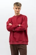 Bluzy męskie - Bluza raglan basic ciepła ,,VOLKAN bordo - miniaturka - grafika 1