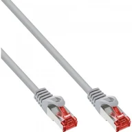 Patchcordy - InLine® Patchkabel, S/FTP PiMf, Cat.6, 250MHz, PVC, Kupfer, grau, 0,6m - miniaturka - grafika 1