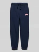 Spodnie i spodenki dla chłopców - Spodnie dresowe z logo i elastycznym pasem - miniaturka - grafika 1