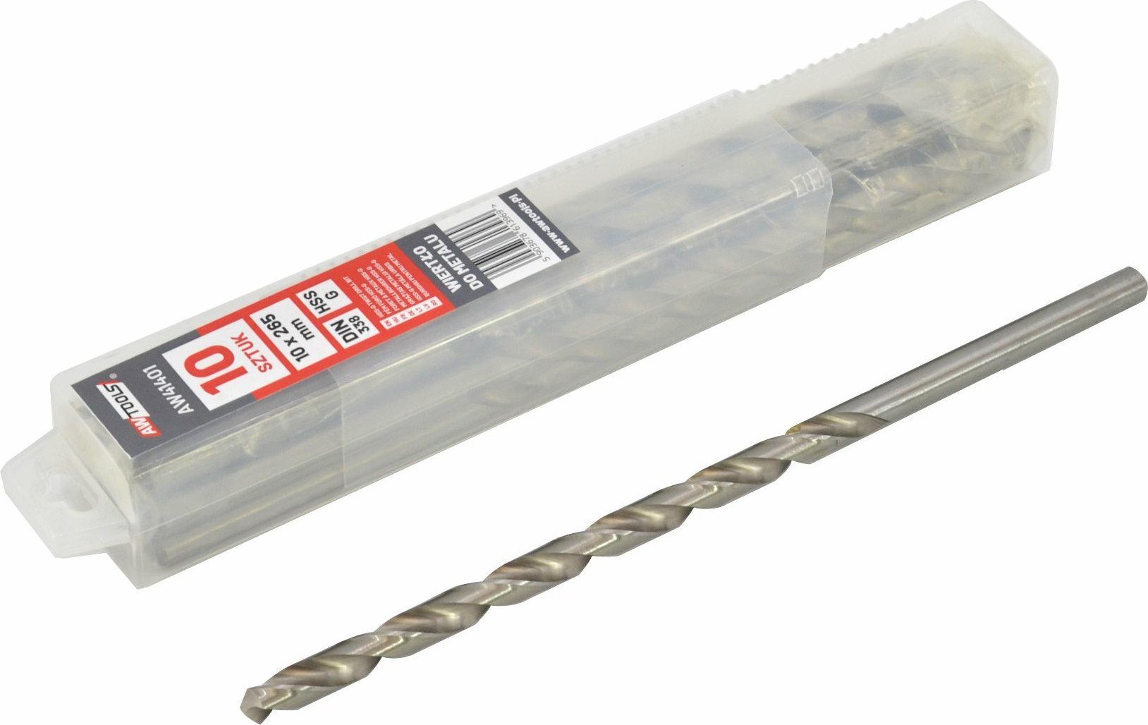 Wiertło AWTools AWTOOLS WIERTŁO METAL BIAŁE 4,0mm /10szt. x 220mm PRZEDŁUŻANE