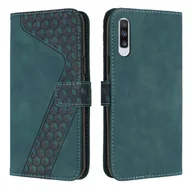 Portfele - Etui Samsung Galaxy A70, etui z klapką ze skóry PU Zapięcie magnetyczne Portfel Gniazda na karty Stojak Zielony - miniaturka - grafika 1