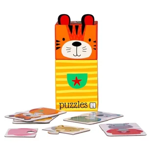 Puzzle dla dzieci 6 układanek po 2el Zwierzątka Nowa - Puzzle - miniaturka - grafika 1