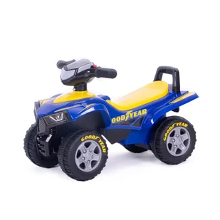 Jeździk quad Goodyear interaktywna kierownica dźwięki niebieski - Chodziki - miniaturka - grafika 6
