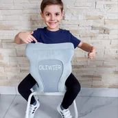 Krzesła obrotowe dla dzieci - Krzesło do biurka dla dziecka błękitne (srebrzyste) 3/4 PETIT Jasmine - miniaturka - grafika 1