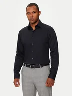 Koszule męskie - Selected Homme Koszula 16092939 Czarny Slim Fit - miniaturka - grafika 1