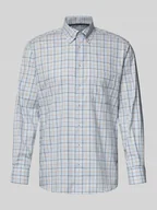 Koszule męskie - Koszula biznesowa o kroju regular fit z bawełny z kołnierzykiem typu button down - miniaturka - grafika 1