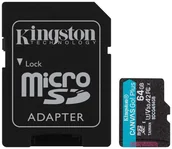 Karty pamięci - Kingston microSDXC Canvas Go! Plus Gen4 64GB A2 U3 V30 + adapter SDCG4/64GB - miniaturka - grafika 1