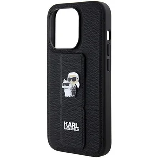 Etui Karl Lagerfeld KLHCP15XGSAKCPK Apple iPhone 15 Pro Max hardcase Gripstand Saffiano Karl&Choupette Pins czarny/black - Etui i futerały do telefonów - miniaturka - grafika 8