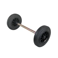 Wózki magazynowe - Kółka do kosza na śmieci fi 200 z ośką w komplecie - miniaturka - grafika 1