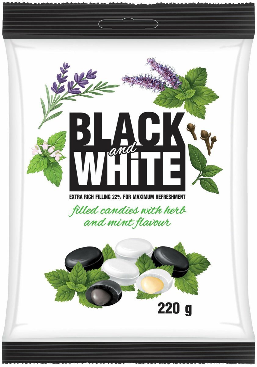 ROKSANA CUKIERKI BLACK AND WHITE 220G TORBA