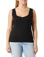 Koszulki i topy damskie - ICHI Damska koszulka IHORETA TO2 na ramiączkach/Cami Shirt, 194008/czarna, M, 194008/Black, M - miniaturka - grafika 1