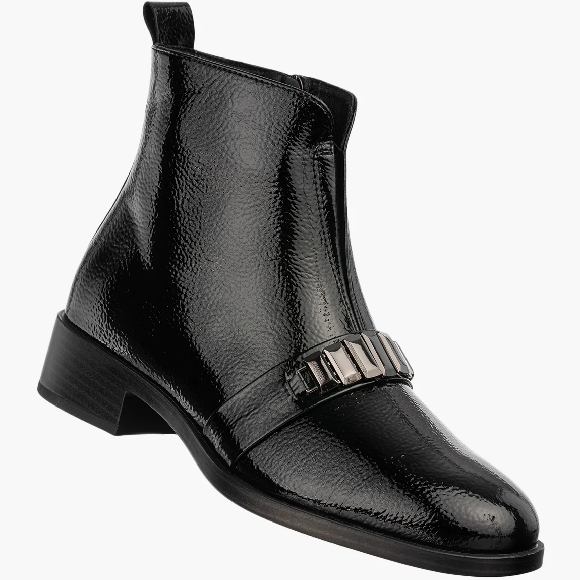 Botki Damskie Ocieplane Buty Na Słupku Klasyczne Zimowe Czarne Potocki 39