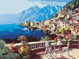 Hobby-maniak.pl Malowanie po numerach - Góry nad morzem 40x50cm - Malowanie po numerach - miniaturka - grafika 1