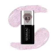 Lakiery hybrydowe - Semilac Smart Extend 8w1 lakier Hybrydowy 806 Glitter Delicate Pink - miniaturka - grafika 1