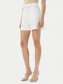 Spodenki damskie - Guess Szorty materiałowe W5GD0I WH9Y2 Biały Loose Fit - miniaturka - grafika 1