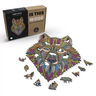 Wood You Do Puzzle drewniane Wilk | Determined Wolf | 140 elementów | A4 - Puzzle - miniaturka - grafika 2