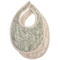 Śliniaki i fartuszki - Śliniaki Muślinowe 2-Pack Green Paisley / Fog Mushie - miniaturka - grafika 1