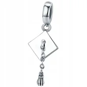 Bransoletki - Charms Zawieszka Charms Czapka Absolwenta Biret Srebro 925 Charmsy Trusky - miniaturka - grafika 1