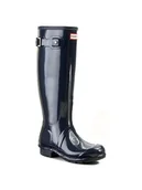Kalosze damskie - Hunter Kalosze Original Tall Gloss WFT1000RGL Granatowy - miniaturka - grafika 1