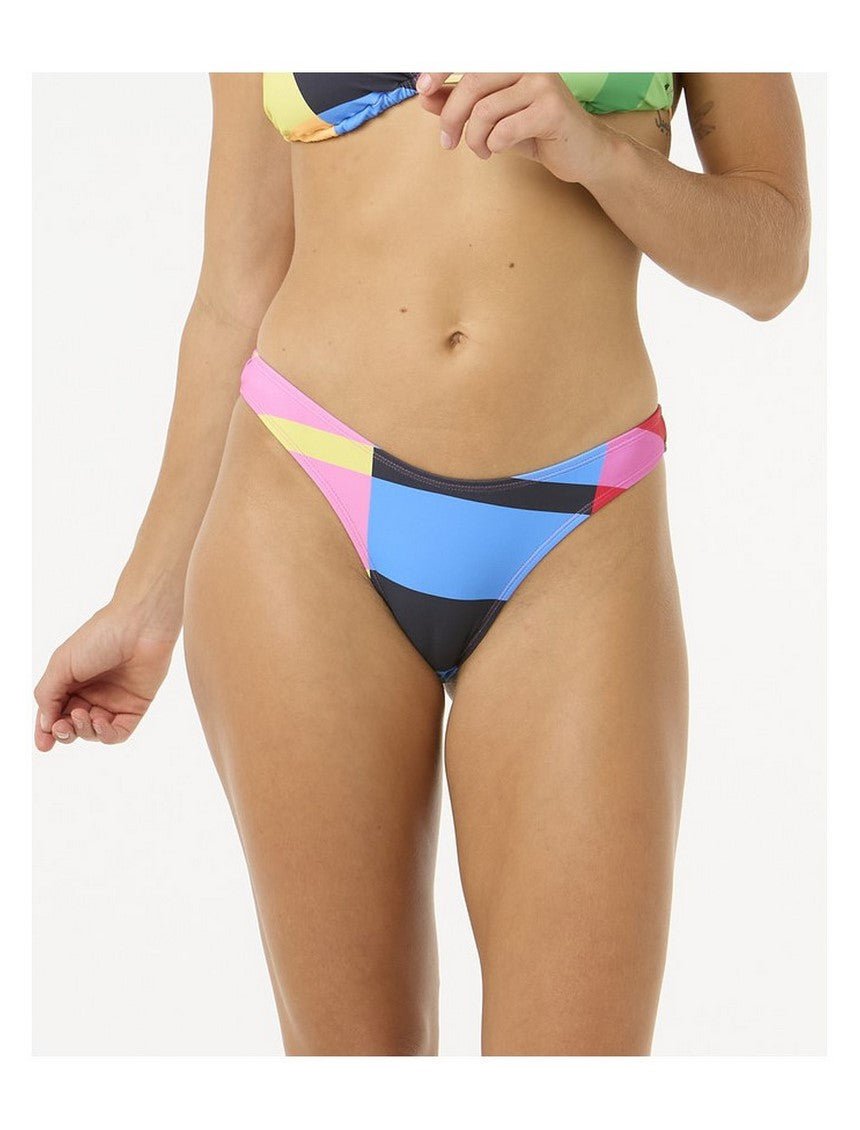 Majtki kąpielowe RIP CURL Las Dalias High Leg Cheeky turkusowe XL