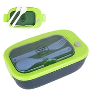 Lunch boxy - Coolpack Mil Śniadaniówka Lunchbox Z Przegródką + Sztućce Niebiesko-Zielona - miniaturka - grafika 1