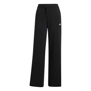 adidas Kobiety ESSENTIALS SMALL LOGO FEEL COZY OPEN HEM PANTS, black/white, S - Spodnie rowerowe - miniaturka - grafika 1