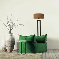 Lampy stojące - SKANDYNAWSKA LAMPA PODŁOGOWA Z ELEMENTAMI DREWNA DENERIS ECO - miniaturka - grafika 1