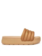 Klapki i japonki damskie - Puma Klapki Karmen Slide Puffy Wns Aqua Metallics PU 400679 02 Złoty - miniaturka - grafika 1