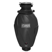 Młynki i rozdrabniacze odpadów - Młynek do odpadów kuchennych Elleci TDH01000BK Green Power 1 HP DeLuxe 750 W, 1070 ml, 2800 obr./min, czarny - miniaturka - grafika 1