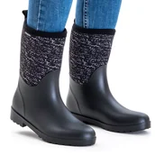 Kalosze damskie - Kalosze wysokie gumowce Wojtyłko ciepłe wygodne zgrabne - miniaturka - grafika 1