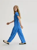 Sukienki i spódniczki dla dziewczynek - Reserved - Kombinezon z kieszeniami cargo - niebieski - miniaturka - grafika 1