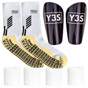 Piłka nożna - OCHRANIACZE PIŁKARSKIE black SKARPETKI ANTYPOŚLIZGOWE 36-41 TEJPY 18M Y3S - miniaturka - grafika 1