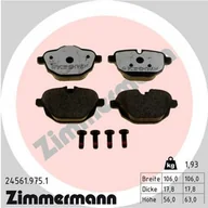 Klocki hamulcowe - Klocki hamulcowe - komplet ZIMMERMANN 24561.975.1 - miniaturka - grafika 1