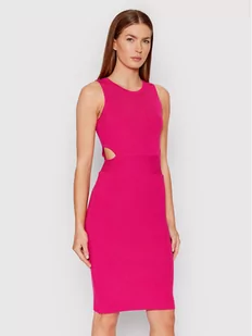 Kontatto Sukienka dzianinowa 3M7434 Różowy Slim Fit - Sukienki - miniaturka - grafika 1