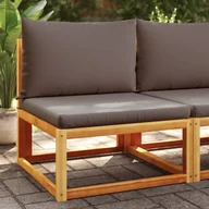 Sofy ogrodowe - vidaXL Ogrodowa vidaXL Sofa bez podłokietników, z poduszkami, drewno akacjowe - miniaturka - grafika 1