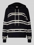 Swetry damskie - Sweter o kroju relaxed fit z mieszanki wiskozy z wyhaftowanym logo - miniaturka - grafika 1